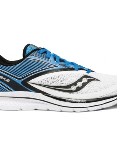 Fitness Mania - Saucony Kinvara 9 - Mens Running Shoes - White/Blue/Black