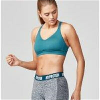 Fitness Mania - Classic Heartbeat Sports Bra - L - Green