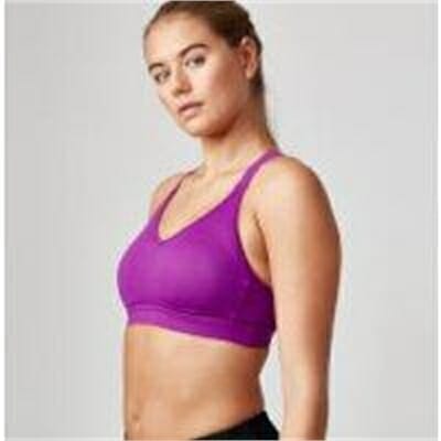 Fitness Mania - Classic Heartbeat Sports Bra - L - Purple