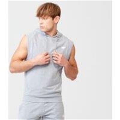 Fitness Mania - Form Sleeveless Hoodie - L - Grey Marl