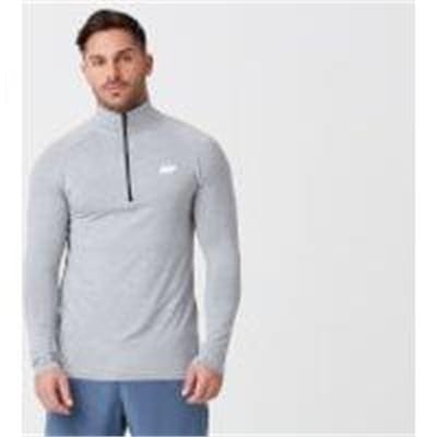 Fitness Mania - Performance Long-Sleeve ¼ Zip-Top - L - Grey