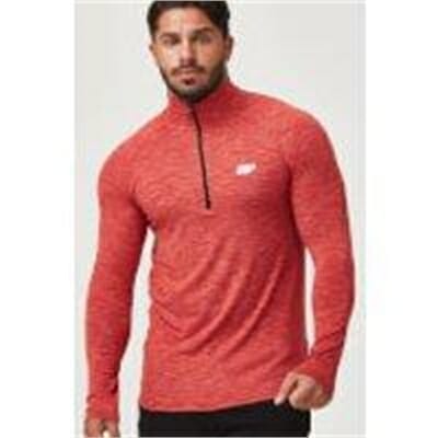 Fitness Mania - Performance Long-Sleeve ¼ Zip-Top - XS - Grey Marl