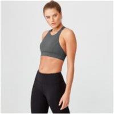 Fitness Mania - Racer Sports Bra - S - Charcoal