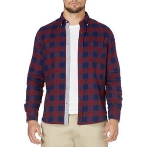 Fitness Mania - Long sleeve plaid flannel shirt