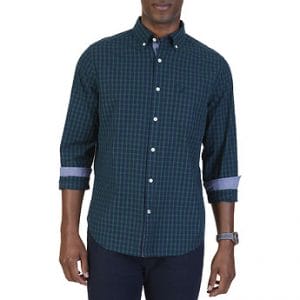 Fitness Mania - PLAID POPLIN LONG SLEEVE SHIRT