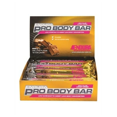 Fitness Mania - Endura Pro Body Bar Deluxe Fudge 60g 10 Pack
