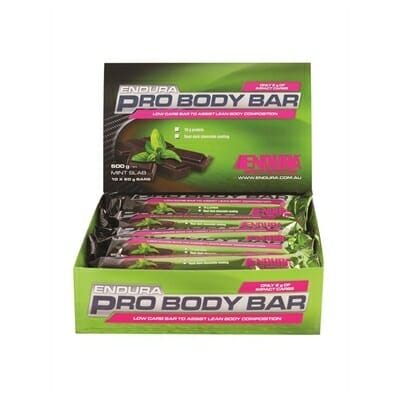 Fitness Mania - Endura Pro Body Bar Mint Slab 60g 10 Pack