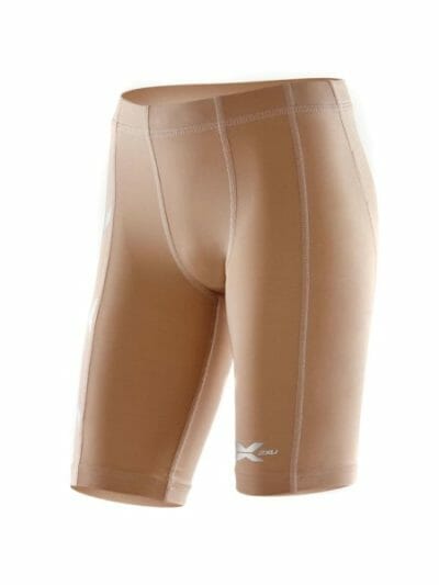 Fitness Mania - 2XU Kids Compression Full Short - Beige/Silver