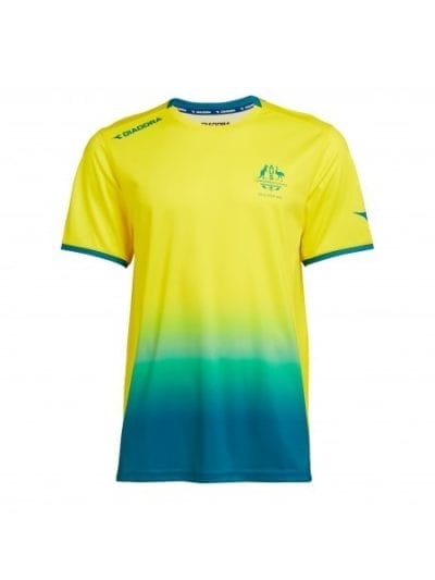 Fitness Mania - Diadora Commonwealth Games Replica Unisex Training T-Shirt - Yellow