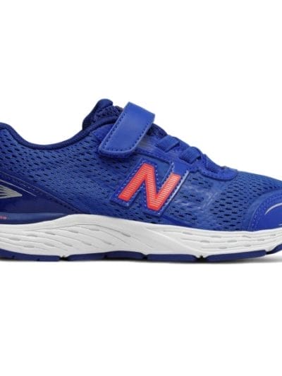 Fitness Mania - New Balance 680v5 Velcro - Kids Boys Running Shoes - Pacific/Dynamite
