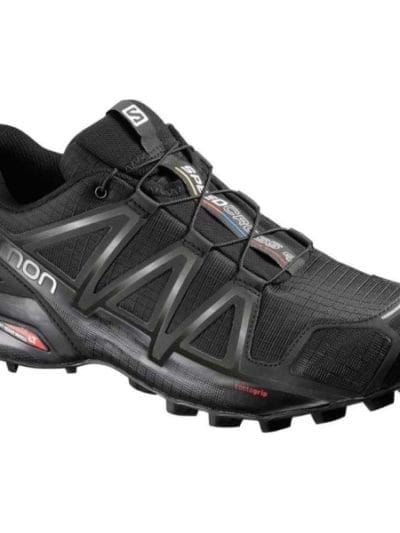 Fitness Mania - Salomon Speedcross 4 Wide - Mens Trail Running Shoes - Black/Black Metallic