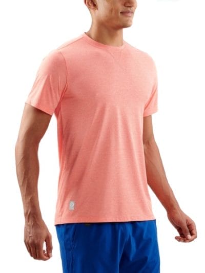 Fitness Mania - Skins Activewear Fitness Avatar Mens Short Sleeve Training T-Shirt - Tangerine Marle