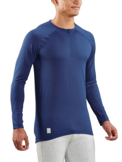 Fitness Mania - Skins Activewear Trooper Mid Layer Mens Long Sleeve Top - Zephyr Blue