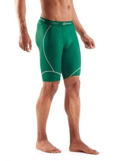 Fitness Mania - Skins DNAmic Team Mens Compression Half Tights - Green