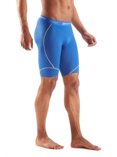 Fitness Mania - Skins DNAmic Team Mens Compression Half Tights - Royal Blue