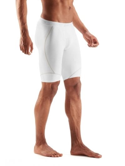 Fitness Mania - Skins DNAmic Team Mens Compression Half Tights - White