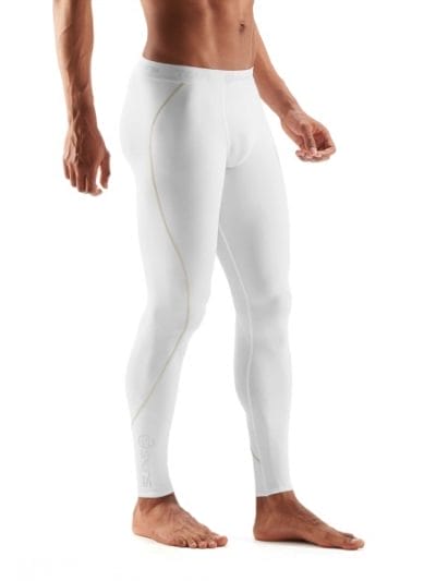 Fitness Mania - Skins DNAmic Team Mens Compression Long Tights - White