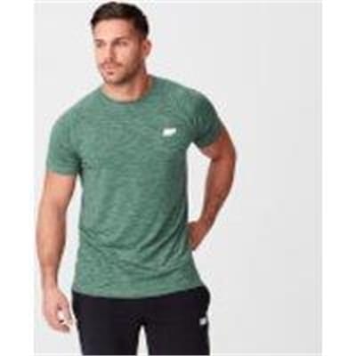 Fitness Mania - Performance Short-Sleeve Top - L - Dark Green Marl