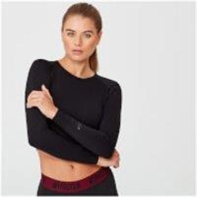 Fitness Mania - Shape Seamless Crop Top - L - Black