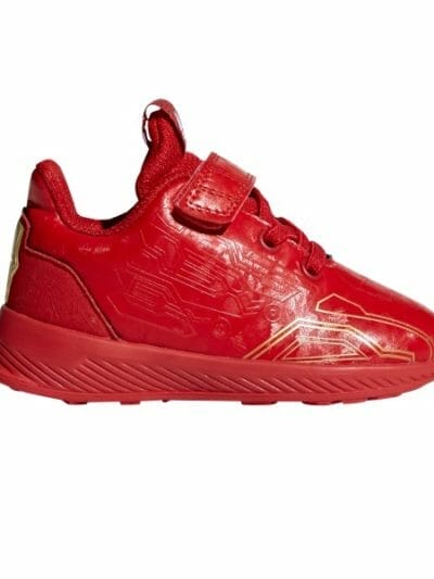 Fitness Mania - Adidas Avengers Iron Man RapidaRun - Toddler Boys Running Shoes - Scarlet/Gold
