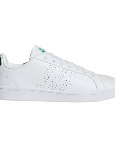 Fitness Mania - Adidas Cloudfoam Advantage CL - Mens Casual Shoes - White/Green