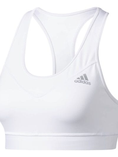 Fitness Mania - Adidas Techfit Womens Sports Bra - White/Matte Silver