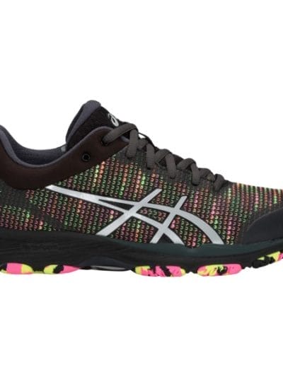 Fitness Mania - Asics Gel Netburner Professional FF - Womens Netball Shoes - Black/Silver/Rainbow