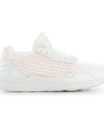 Fitness Mania - Le Coq Sportif LCS R Flow Woven - Womens Casual Shoes - Optical White/Peach