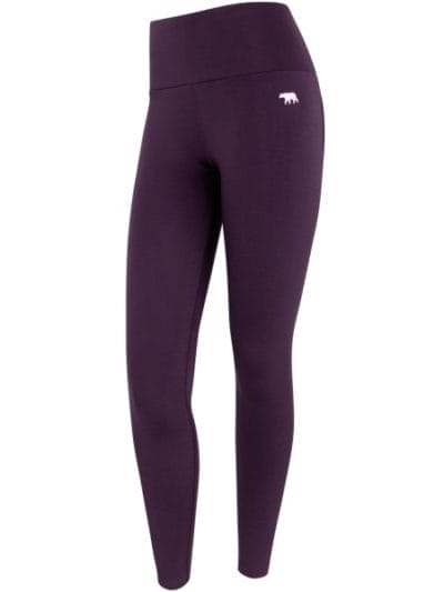 Fitness Mania - Running Bare Ab Waisted Fight Club Womens Full Length Training Tights - Sangria Heathered