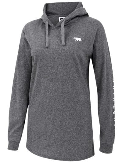 Fitness Mania - Running Bare Dad Swag Pull Over Womens Hoodie - Grey Marle