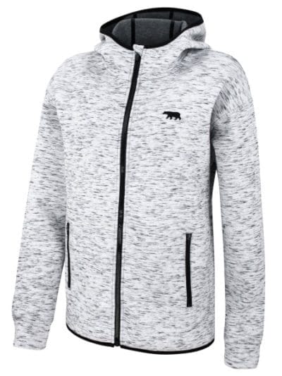 Fitness Mania - Running Bare Zero Excuses Tech Womens Hooded Jacket - White Heather