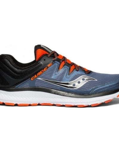 Fitness Mania - Saucony Guide ISO - Mens Running Shoes - Grey/Black/Orange