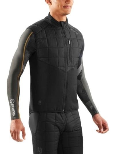 Fitness Mania - Skins Activewear Jedeye Run Mens Gilet Puffer - Black