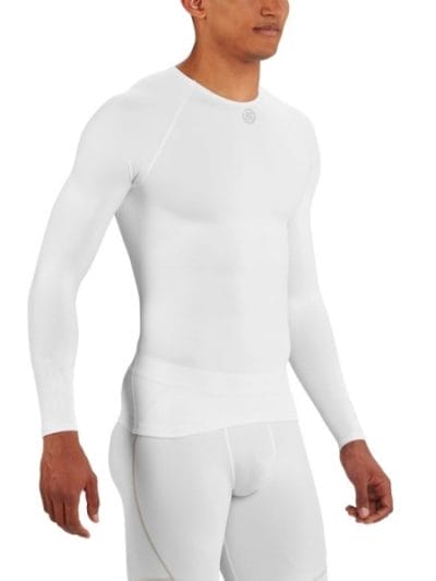 Fitness Mania - Skins DNAmic Team Mens Compression Long Sleeve Top - White