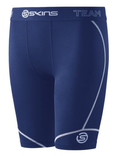 Fitness Mania - Skins DNAmic Team Youth Kids Compression Half Tights - Navy Blue