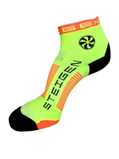 Fitness Mania - Steigen Quarter Length Running Socks - Fluro Yellow