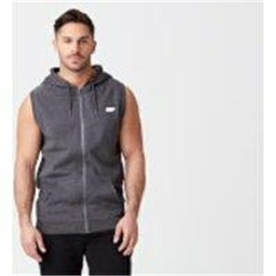 Fitness Mania - Tru-Fit Sleeveless Hoodie - L - Charcoal