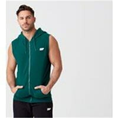 Fitness Mania - Tru-Fit Sleeveless Hoodie - XS - Dark Green