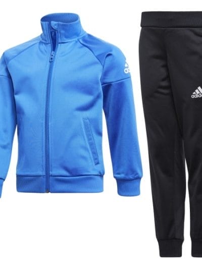 Fitness Mania - Adidas Kids Boys Knitted Training Tracksuit - Blue/Black