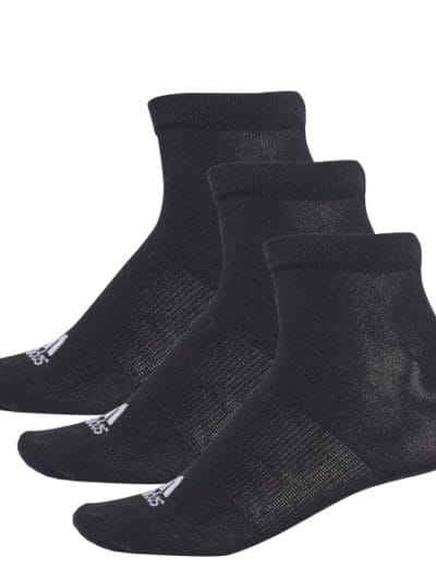 Fitness Mania - Adidas Performance No-Show Thin Socks 3 Pairs - Black