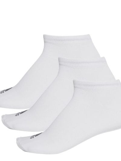 Fitness Mania - Adidas Performance No-Show Thin Unisex Training Socks - 3 Pairs - White