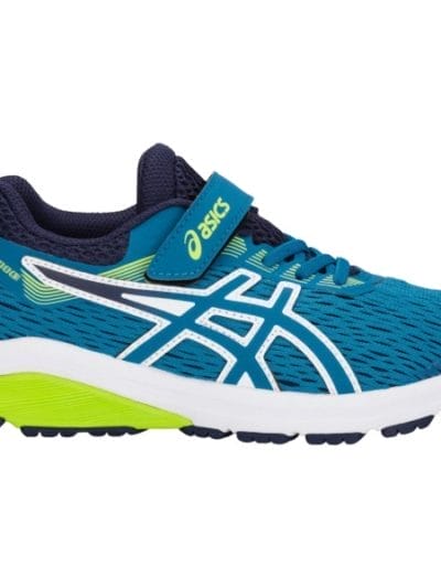 Fitness Mania - Asics GT-1000 7 PS - Kids Boys Running Shoes - Race Blue/Neon Lime