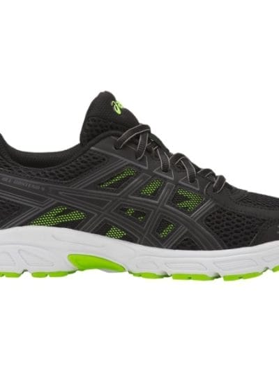 Fitness Mania - Asics Gel Contend 4 GS - Kids Boys Running Shoes - Black/Neon Lime