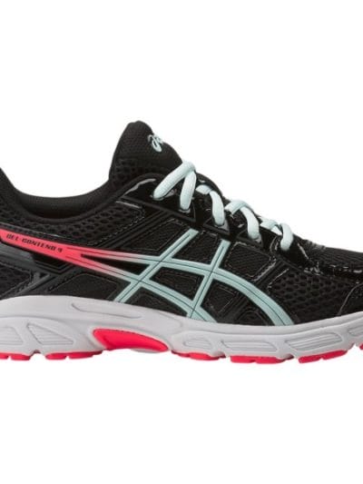 Fitness Mania - Asics Gel Contend 4 GS - Kids Girls Running Shoes - Black/Soothing Sea