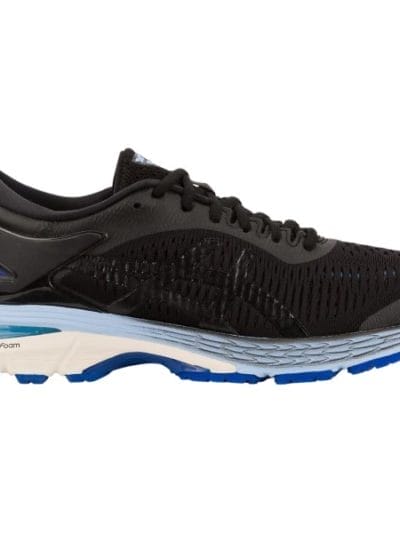 Fitness Mania - Asics Gel Kayano 25 - Womens Running Shoes - Black/Asics Blue + FREE SOCKS