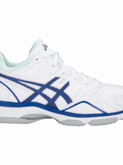 Fitness Mania - Asics Gel Netburner 18 - Womens Netball Shoes - White/Monaco Blue