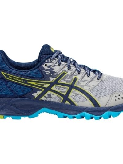 Fitness Mania - Asics Gel Sonoma 3 - Womens Trail Running Shoes - Mid Grey/Aquarium