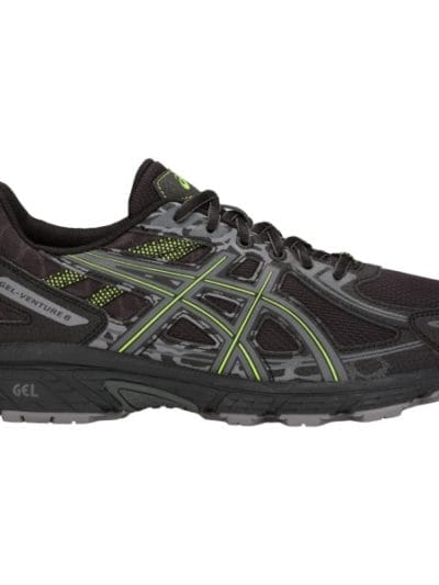 Fitness Mania - Asics Gel Venture 6 - Mens Trail Running Shoes - Black/Neon Lime