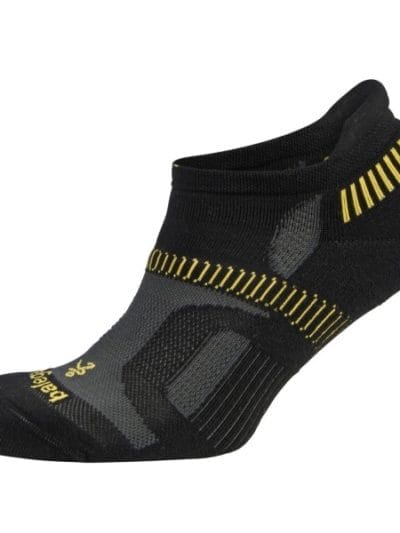 Fitness Mania - Balega Hidden Contour Running Socks - Black/Yellow
