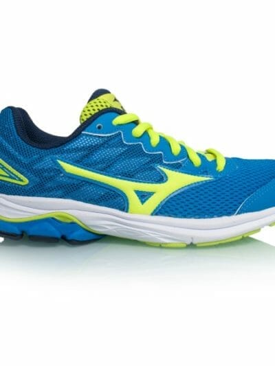 Fitness Mania - Mizuno Wave Rider 20 - Kids Boys Running Shoes - Directoire Blue/Wilver